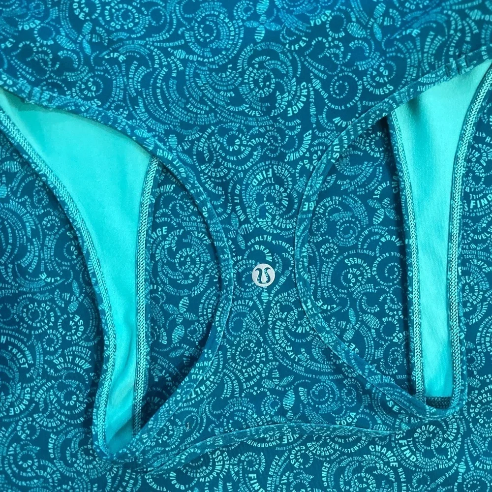 Lululemon teal blue green small tank